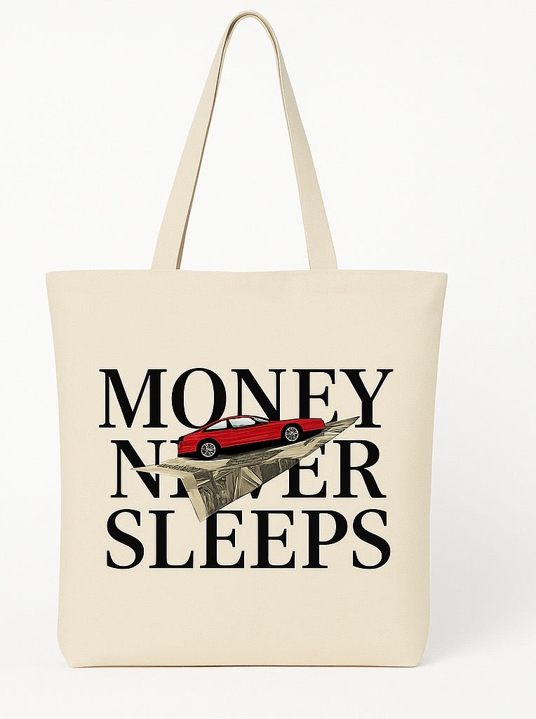 Schnieke Tragetasche "Money Never Sleeps"