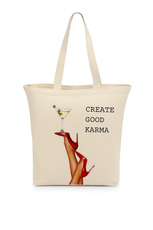 Schnieke Tragetasche "Create Good Karma"