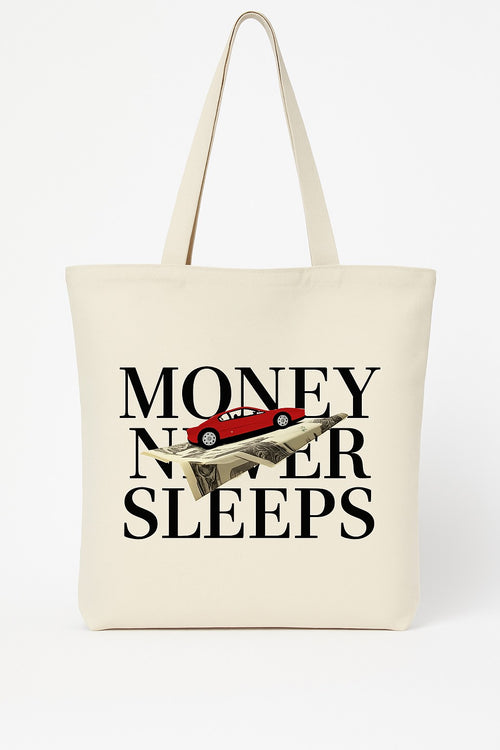 Schnieke Tragetasche "Money Never Sleeps"